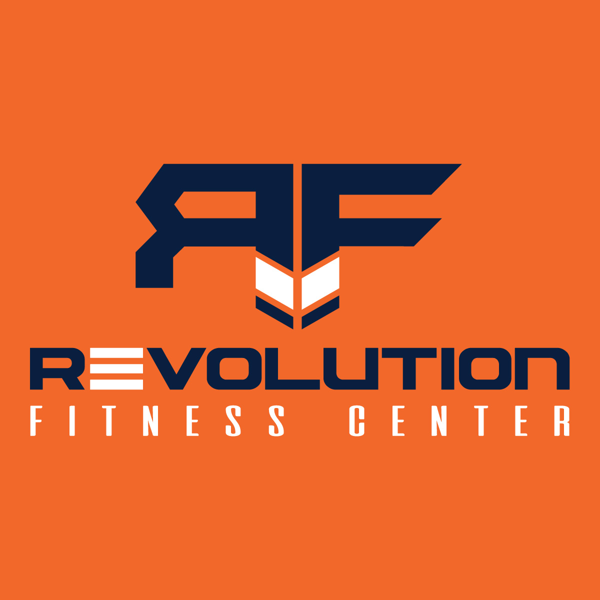 Revolution Fitness Logo in Blue
